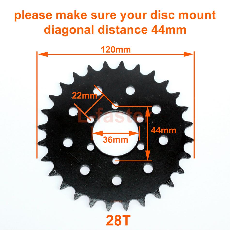 L-faster L-faster 16T 25T 28T 32T Bicycle Fixed Sprocket for Brake Disc Mount Big Chain Wheel for Fixed Gear Bike 28 Tooth Sprocket for #410 Bicycle Chain(28T)