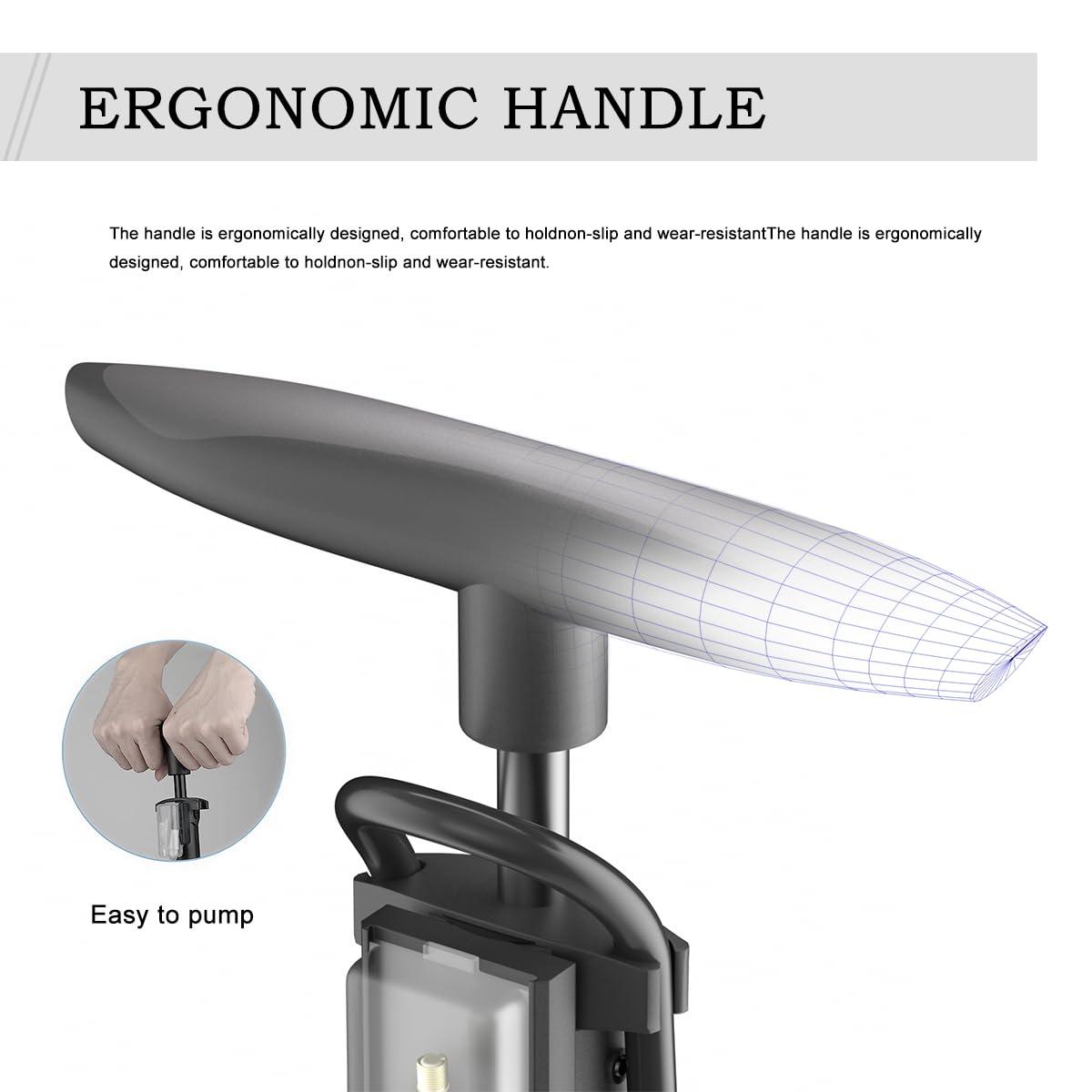 VIMILOLO VIMILOLO Bike Pump, Air Bicycle Pump Inflator for Presta and Schrader Valve Tire Ball Bike Portable Pumps 160PSI & 11BAR