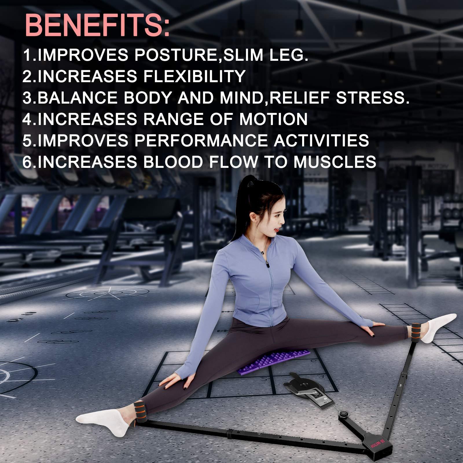 HOLSM-III Leg Stretcher, Leg Stretcher Machine, Leg Split Stretching Machine, Stretch Split Trainer, Leg Stretching Trainer, Split Machine, Split Strecher, Ligament Stretcher (Black)