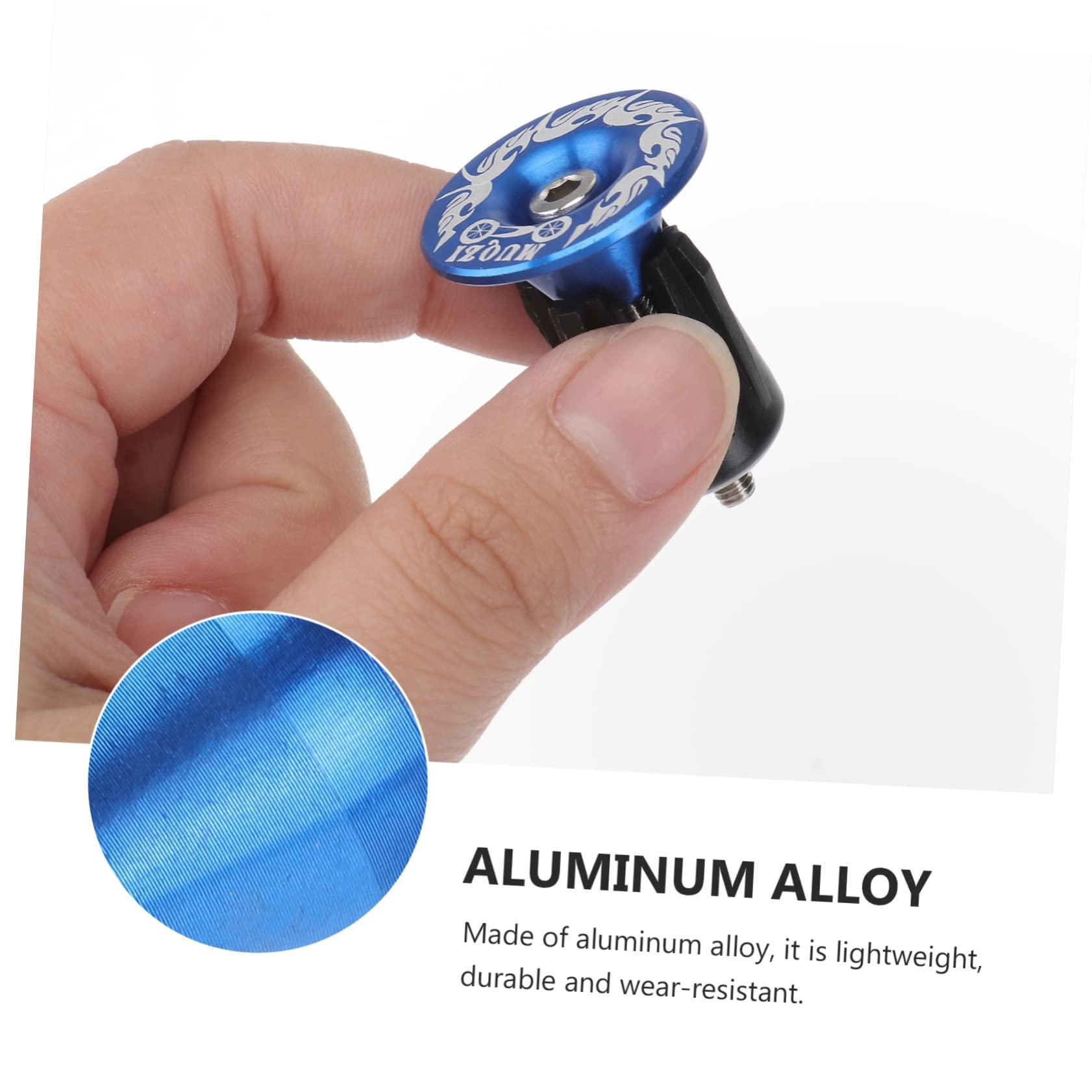 HANABASS HANABASS Aluminum Alloy Bar End Plugs for Mountain Road Bikes Lightweight Durable Caps with Silver Ring Easy to Install Handlebar End Caps Blue