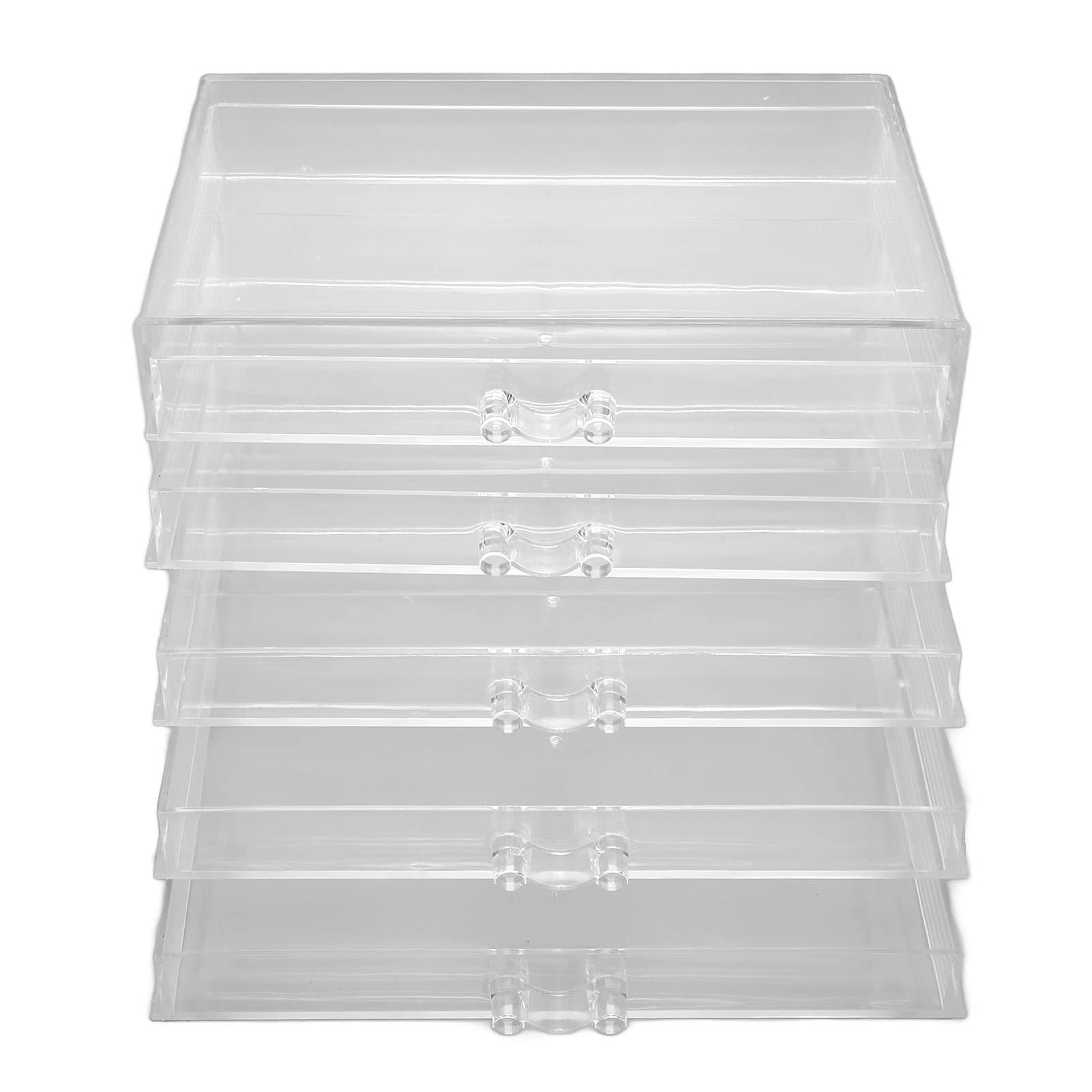 JUOPZKENN Acrylic Jewelry Box Earring Storage Box Clear Jewelry Organizer Display Box for Rings and Earrings, Plastic Transparent Storage Jewelry Box Organizer Trays Lipstick Storage Holderfor Women Girls