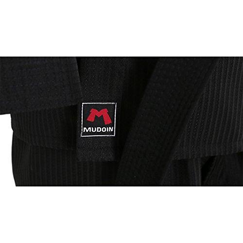 Mudoin Mudoin Taekwondo Black Color Open Uniform TKD Martial Arts Akido Hapkido WTF (150(140-150cm)(4.59-4.92ft))