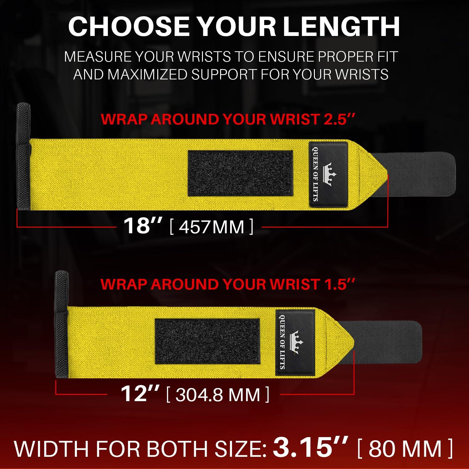 TECEUM TECEUM Weightlifting Wrist Wraps with Thumb Loop Yellow Arms on Fire 12 inch Heavy-Duty Workout Wrist Support & Protection Ideal for Powerlifting, Strength Training, Bodybuilding