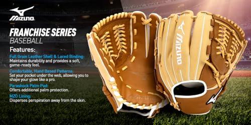 Mizuno Mizuno GFN1200B4 Franchise Series Pitcher/Outfield Baseball Glove 12\", Left Hand Throw, TAN-BROWN