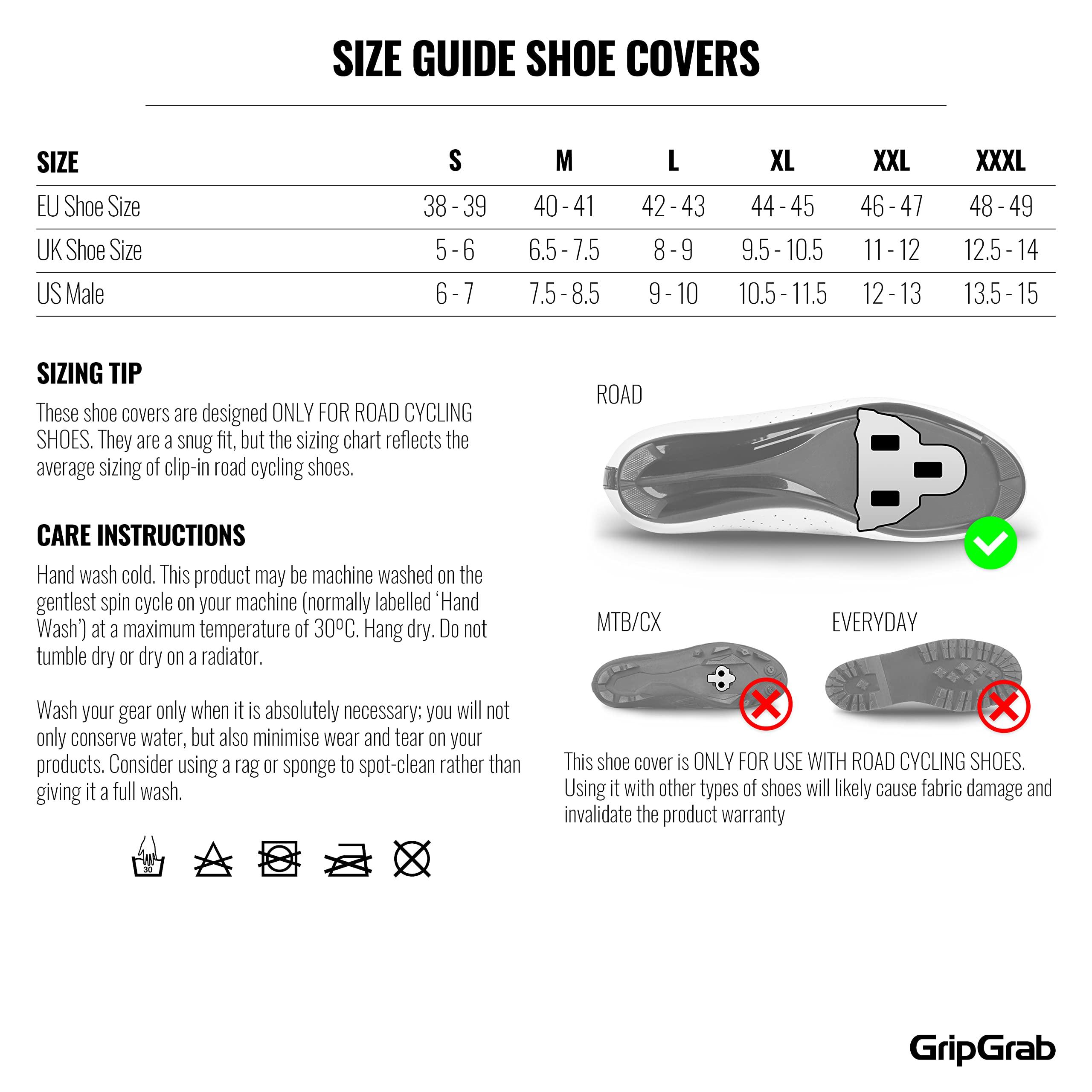 GripGrab GripGrab Arctic Waterproof Deep Winter Road Cycling Shoe Covers Fleece Lined Thermal Cycling Road Bike Shoe Covers Waterproof Overshoes