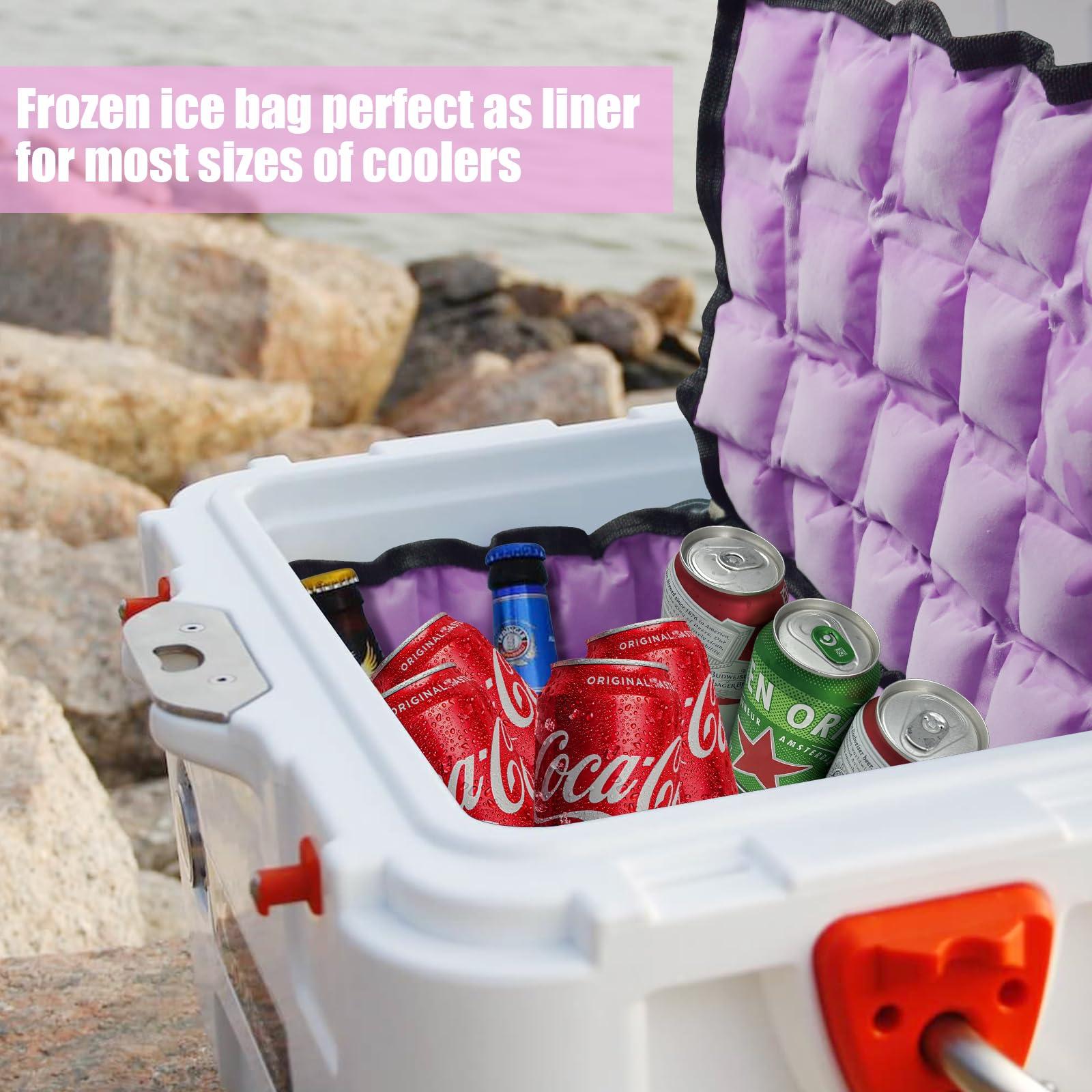 WORLD-BIO Water-Activated Freezable Cooler Bag, Long-Lasting 8-Hour Cooling, No Ice or Gel Pack Needed, Reusable Cooler Bag for Lunch Boxes, Camping, Groceries & First Aid