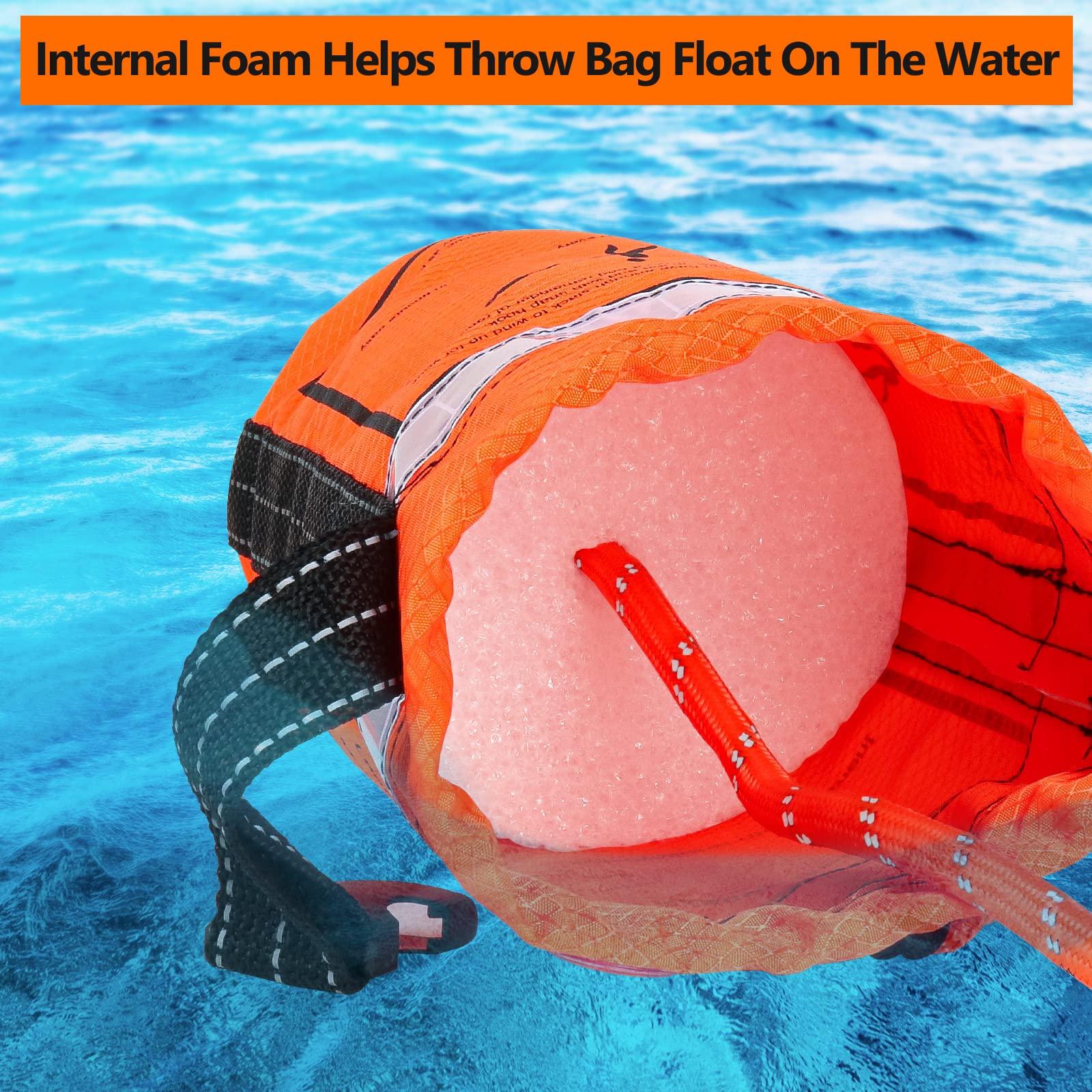 NTR NTR Water Rescue Throw Bag with 50 Feet of Rope in 3/10 Inch Tensile Strength Rated to 1844lbs, Throwable Device for Kayaking and Rafting, Safety Equipment for Raft and Boat