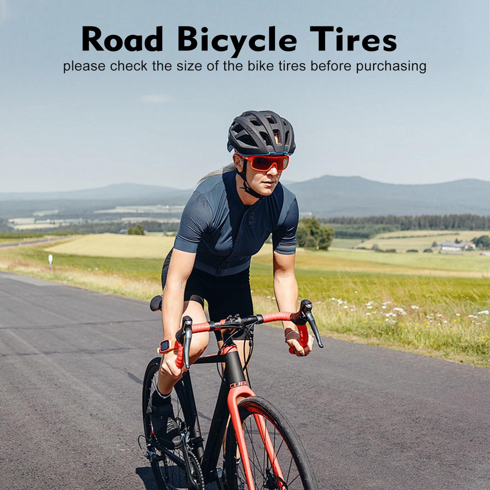 HUIOK 26 Inch Bike Tires, HUIOK 26x2.125 Bicycle Tire Folding Beach Cruiser Tires Replacement with Tubes and Levers