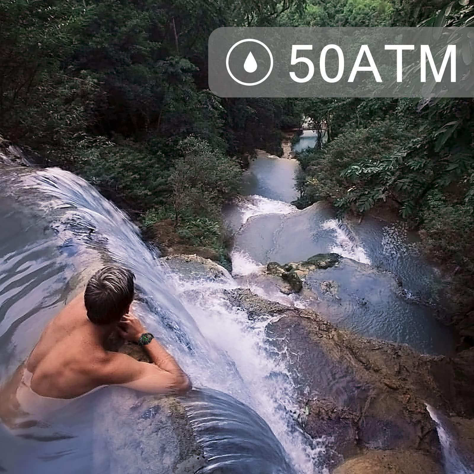 Smilkat Smilkat 23-in-1 Tactical Survival Digital Watch, Men Military Multi-Functional and Adjustable Wristband Outdoor Waterproof Sports Watches with Compass Paracord Black Reflective Band