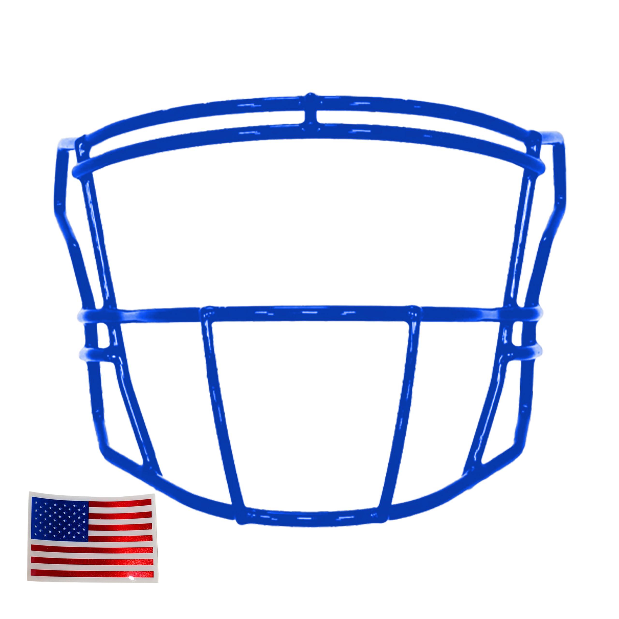 Green Gridiron Green Gridiron - SF-2BD-SW for Riddell SpeedFlex + Chrome US Flag Helmet Decal (Seattle Blue)