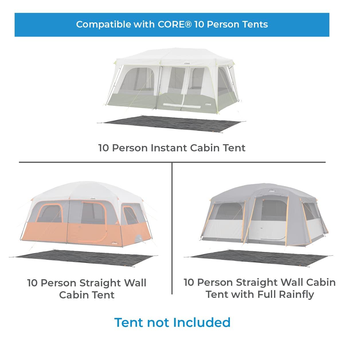 CORE CORE Outdoor Tent Footprints | Perfect Tarp Camping Accessories for Easy Camp Setup (10 Person Tents)