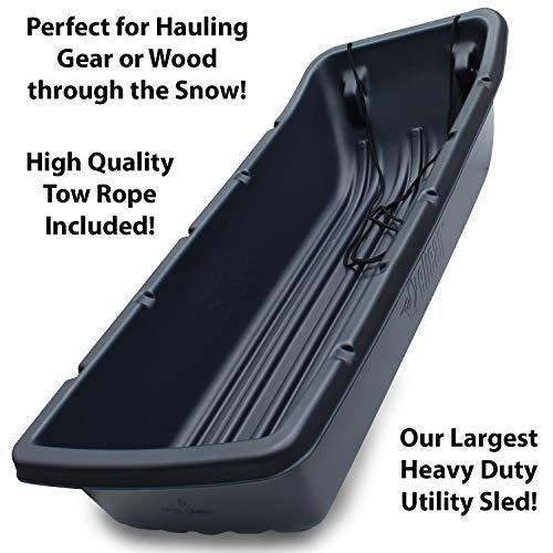 Flexible Flyer Flexible Flyer Large Utility Pull Sled. Ice Fishing, Deer Hunting, Firewood, Work Cargo, 60”