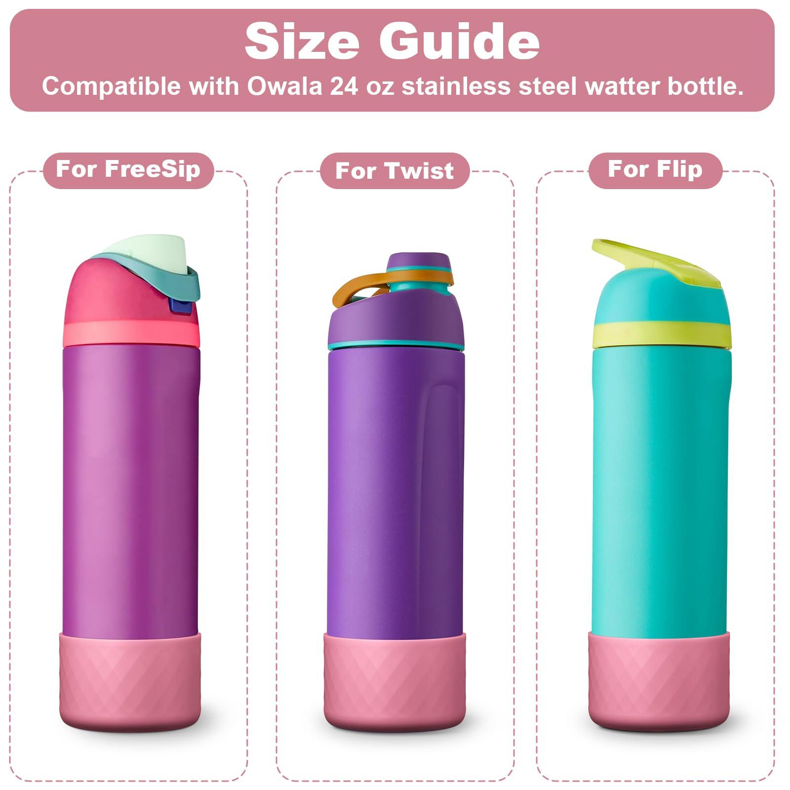 YOUCOX YOUCOX Silicone Boot for Owala Water Bottle 24 oz, Anti-Slip Protective Sleeve for FreeSip/Twist/Flip Stainless Steel Water Bottles, Bottom Cover for Owala Accessories, BPA Free, Dishwasher Safe
