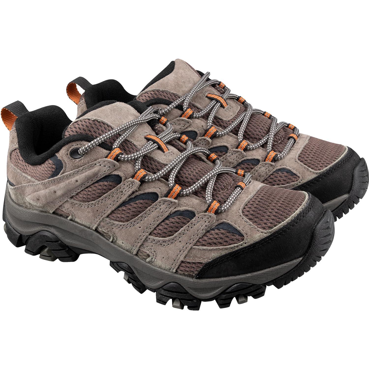 Endoto Endoto Shoelaces for Merrell Moab Boots Replacement Round Shoe Laces Hiking Running Shoes Strings(Color:Taupe&KhakiCombo,Size:56Inch)