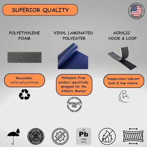 We Pad It We Pad It Safety Pole Pad, 4 FT Tall, 1 Thick Foam, Weatherproof, UV-Resistant, Hook/Loop Closure, Pickleball Pole Pad