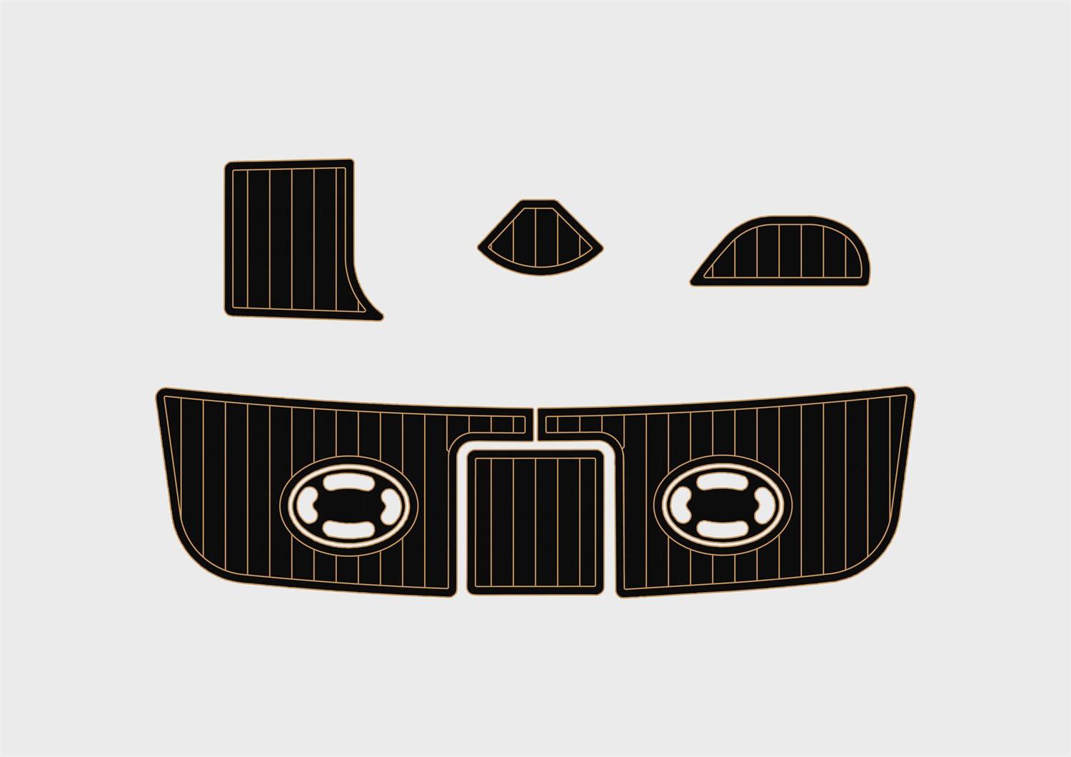 ATDEK ATDEK 1997-2001 SEARAY 290 sundancer Swim Platform 1/4 6mm eva Faux Teak Deck Surfing Boat Fishing Boat Motorcycle Hurts crapet Non-Slip mat Floor (Black Over Browm)