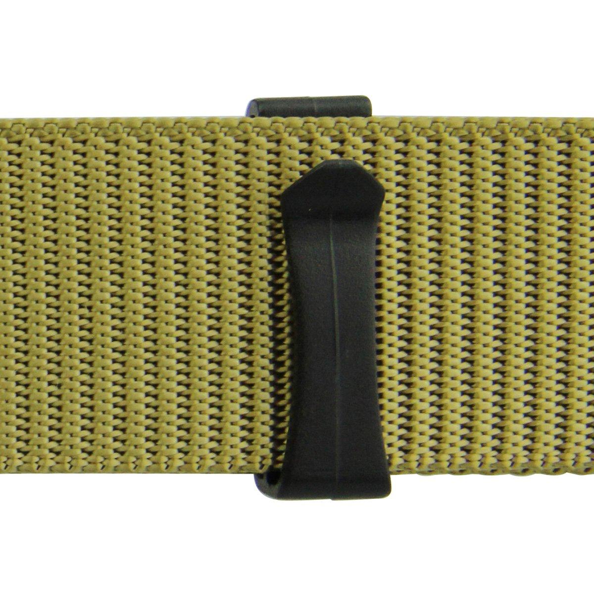 Rockway Rockway Men's Nylon Webbed Belt with YKK Dupont Plastic Buckle, Nickel Free Airport Friendly Khaki (X-Large)