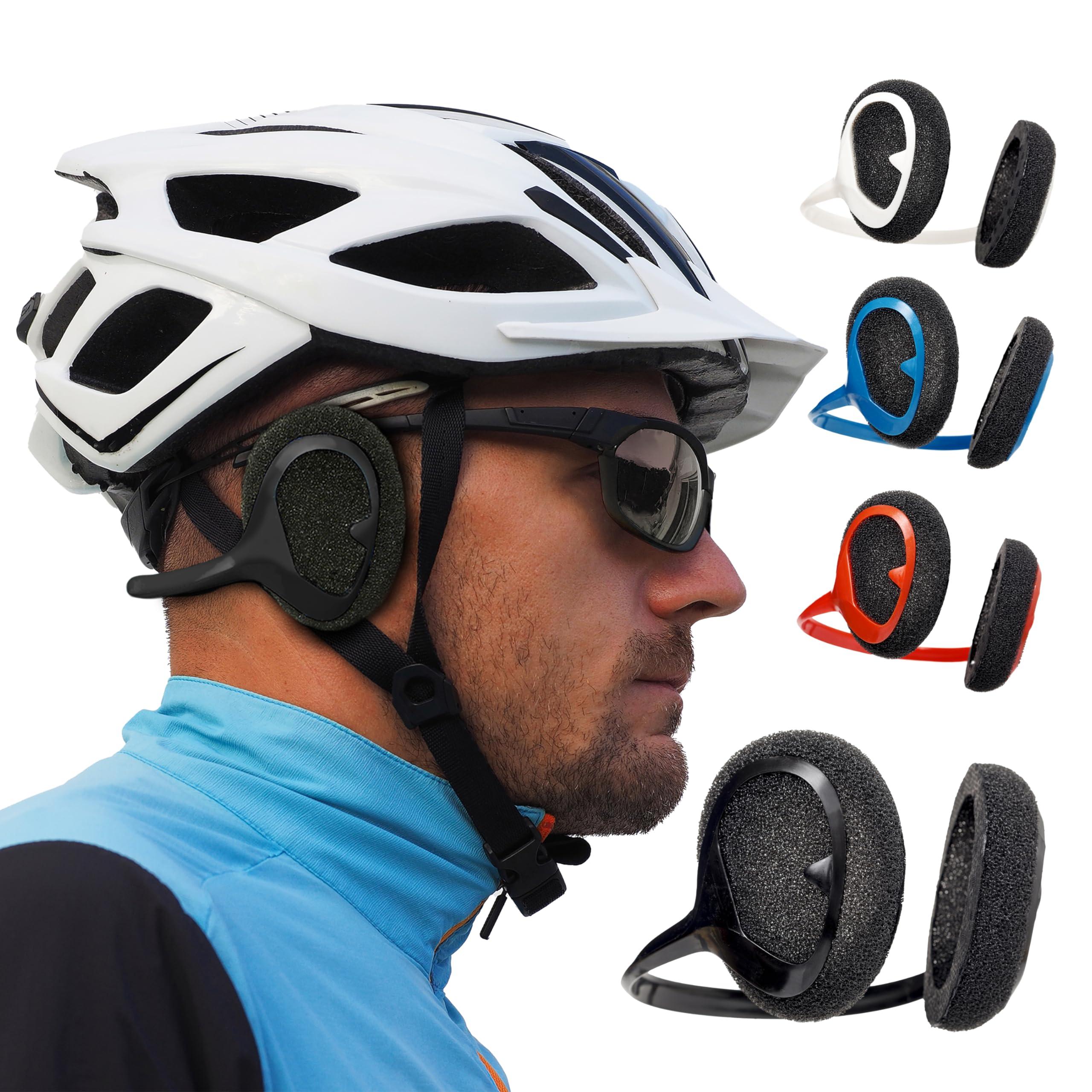 Windfree Cyclist Wind Deflector Ear Muffs for Noise Reduction Earmuffs, Cycling Ear Wind Deflectors for Ear Wind Protection, Sensory Headphones for Hearing Aids Users Tinnitus Over-Ear Headphone (BLACK)