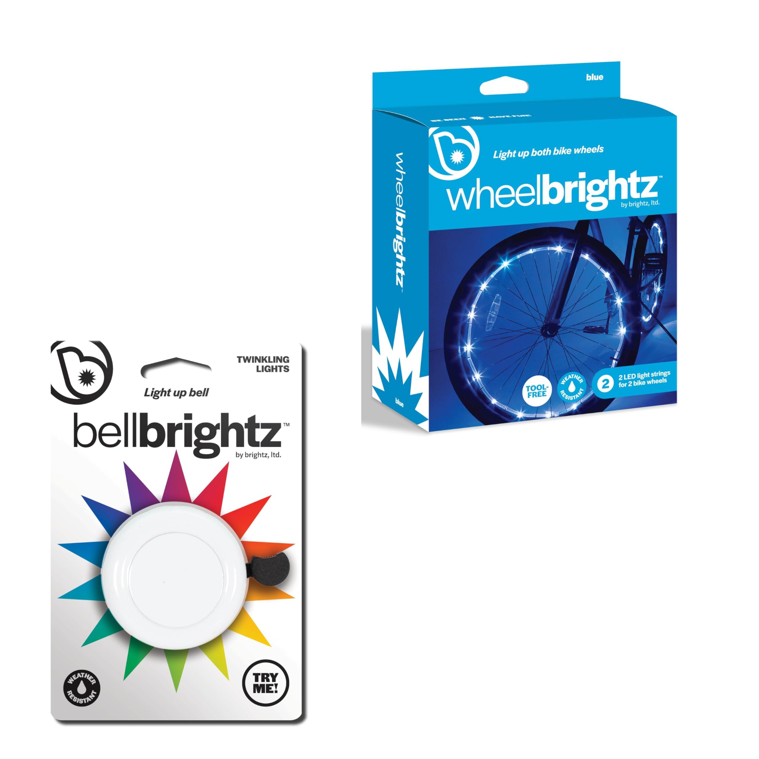 Brightz Brightz BellBrightz LED Light Up Bike Bell & WheelBrightz LED Bike Wheel Lights Bundle - Fun, Colorful, and Safe Bicycle Accessories for Kids and Adults - Easy to Install, Durable, & Weather-Resistant