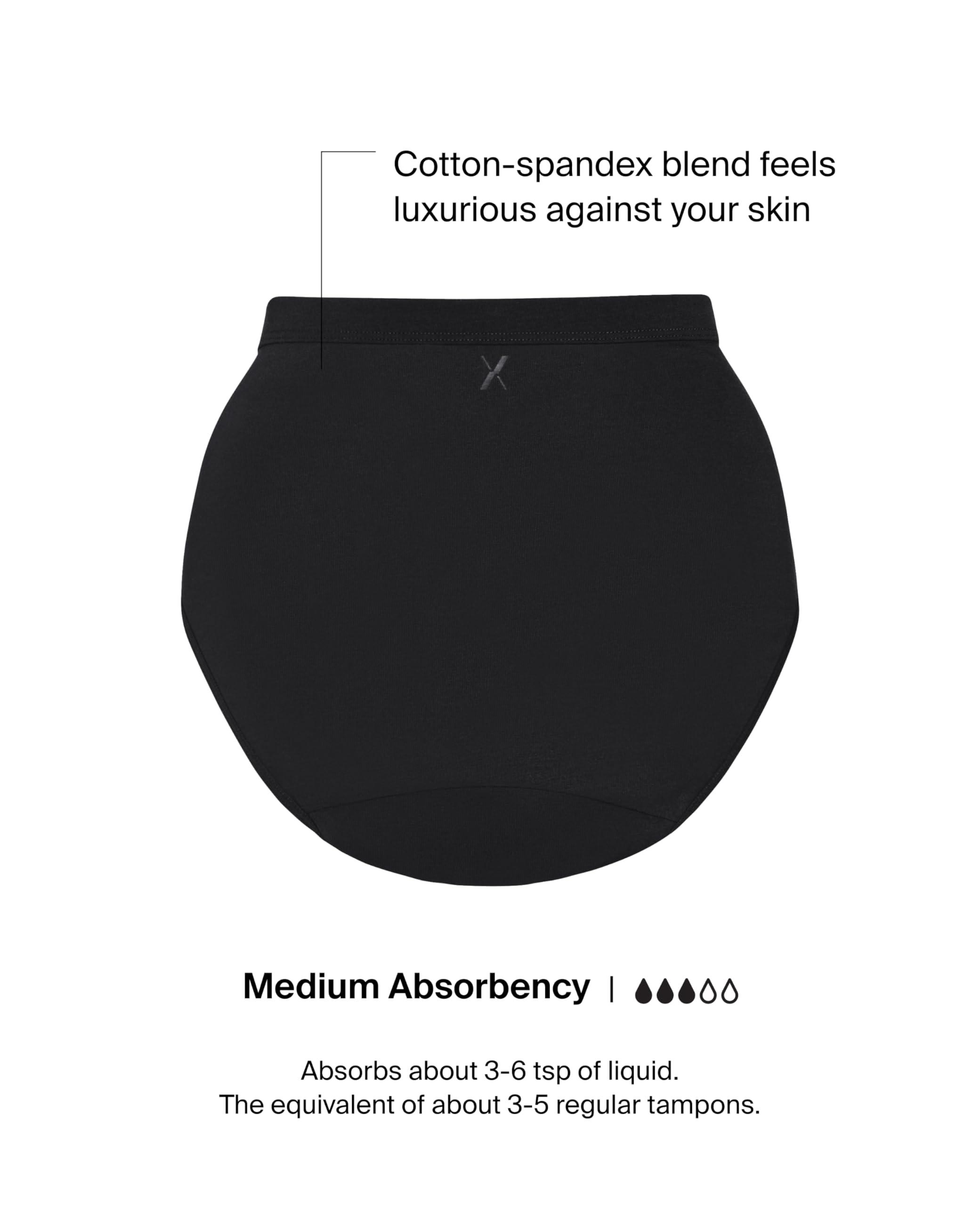 KNIX KNIX Leakproof Cotton High Rise Underwear - Period Underwear for Women - Machine Washable, Reusable - Black, 3X-Large