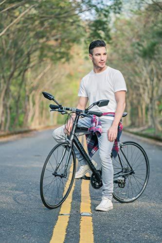 MEACHOW MEACHOW New Scratch Resistant Glass Lens,Handlebar Bike Mirror, Adjustable Safe Rearview Mirror, Bicycle Mirror (Silver Right Side) ME-003RS