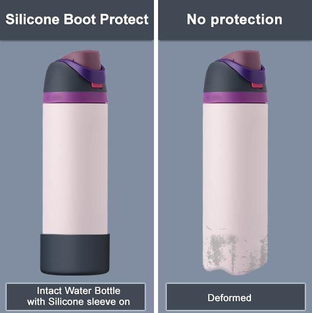 Affute Affute Silicone Boot for Owala Water Bottle 40 oz, Anti-Slip Protective Sleeve for FreeSip/Twist/Flip Water Bottles, BPA Free, Bottom Bumper Cover Protects Water Bottles from Scratches(Dark blue)