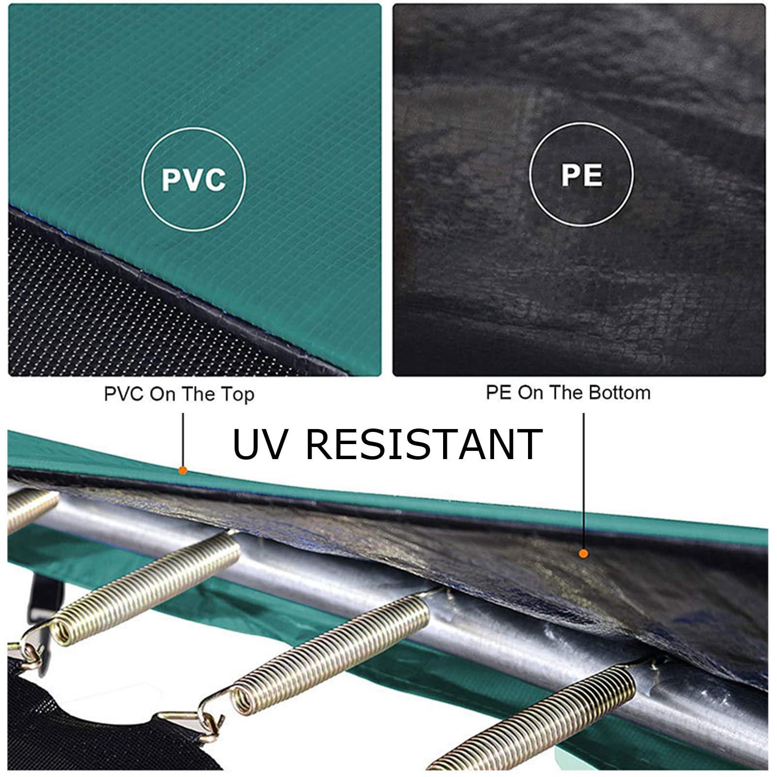 BIWKONI BIWKONI 8/10/12/14/15/16FT Trampoline Replacement Safety Mat Anti-Collision Anti-UV Springs Protection Cover Trampoline Accessories,15FT