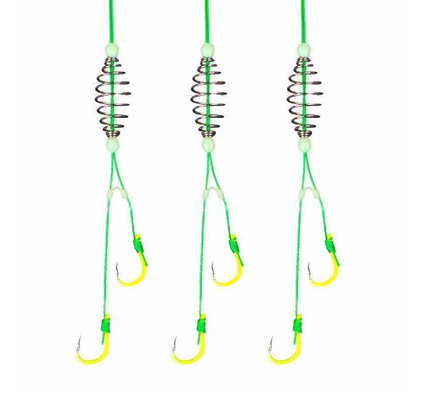 KTGCOZS KTGCOZS Pack of 5 Fishing Hooks with PE Line Carbon Steel Feeder Carp Fishing Accessory (8# 5pcs)