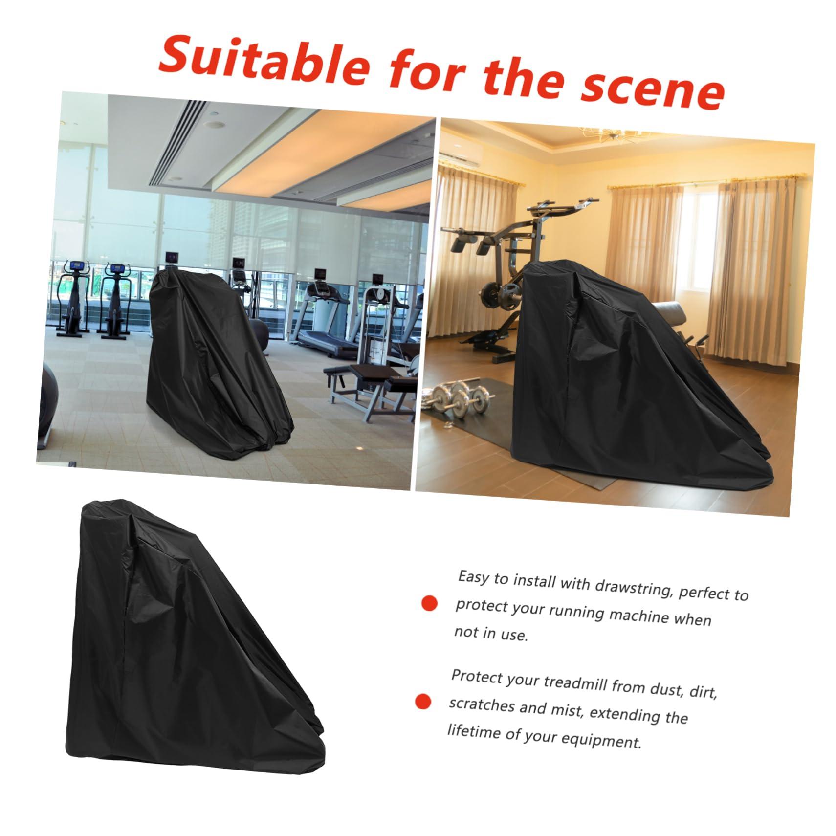 BRIGHTFUFU BRIGHTFUFU Running Machine Cover Treadmill Protective Cover Oxford Black Home Gym Equipment