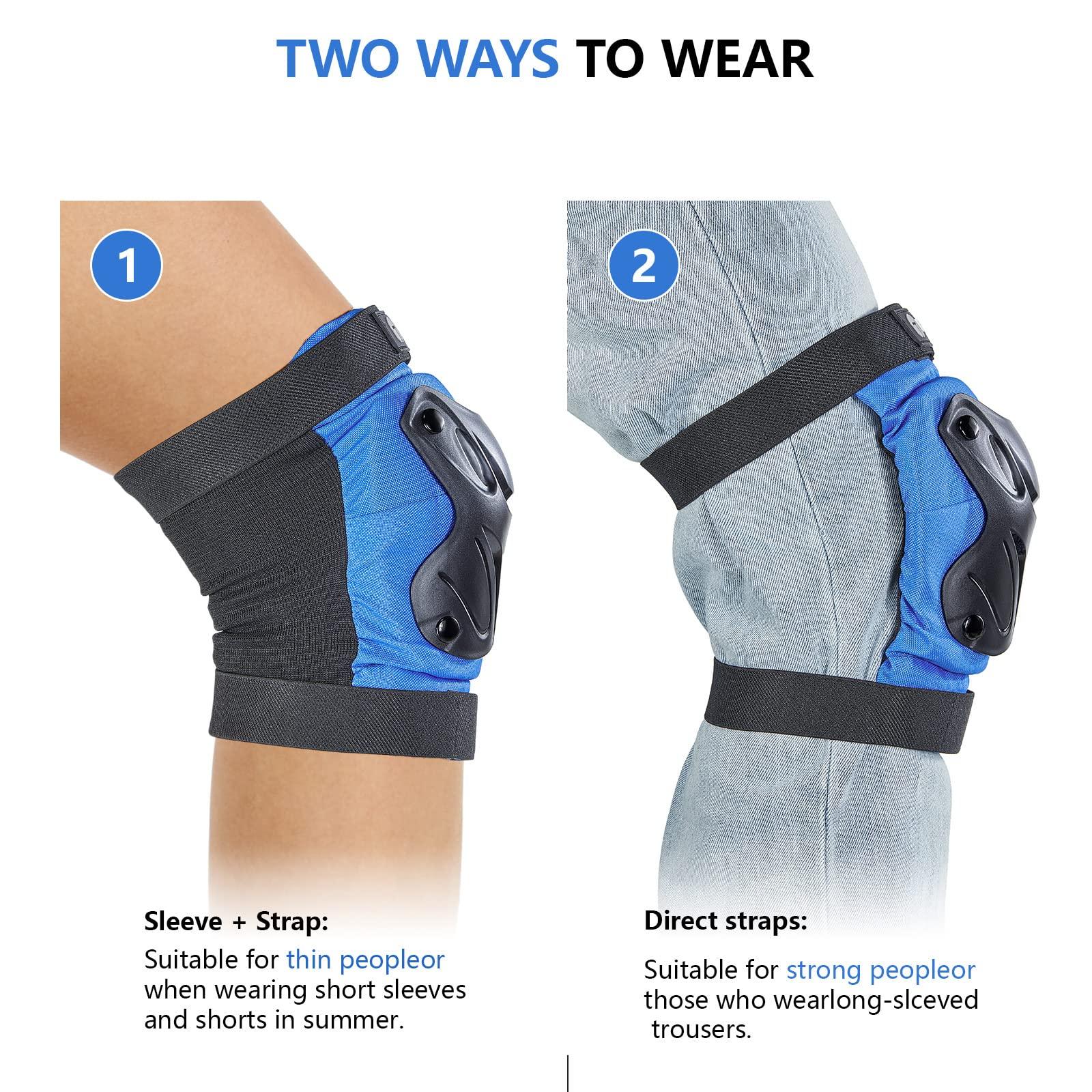 Tanden Tanden Skating Protective Gear Elbow and Knee Pads Adult, Knee Pads for Men Women Elbow Pads Wrist Guards for Roller Skating Cycling Skateboarding Blue