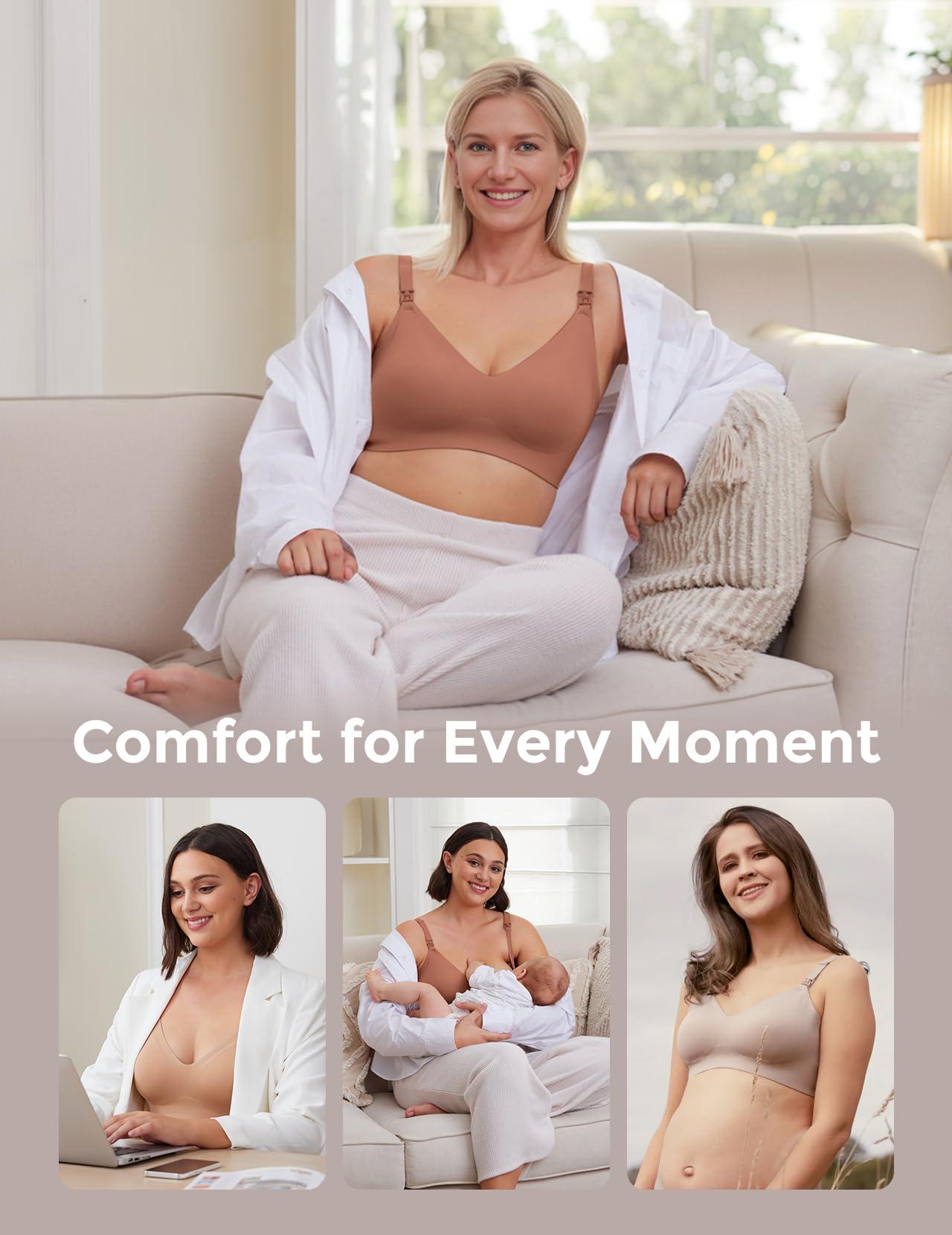 Momcozy Momcozy Nursing Bras for Breastfeeding, YN21 Seamless Ultra Comfort Maternity Bra, Pregnancy Sleep Bralette