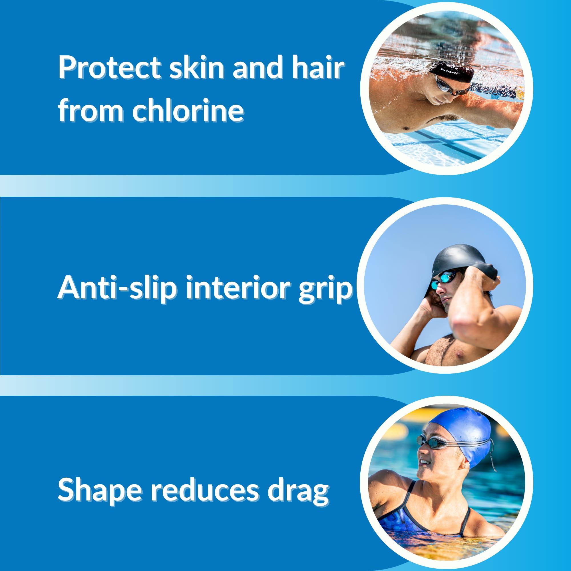 Sporti Sporti Flower Swim Cap (Purple)