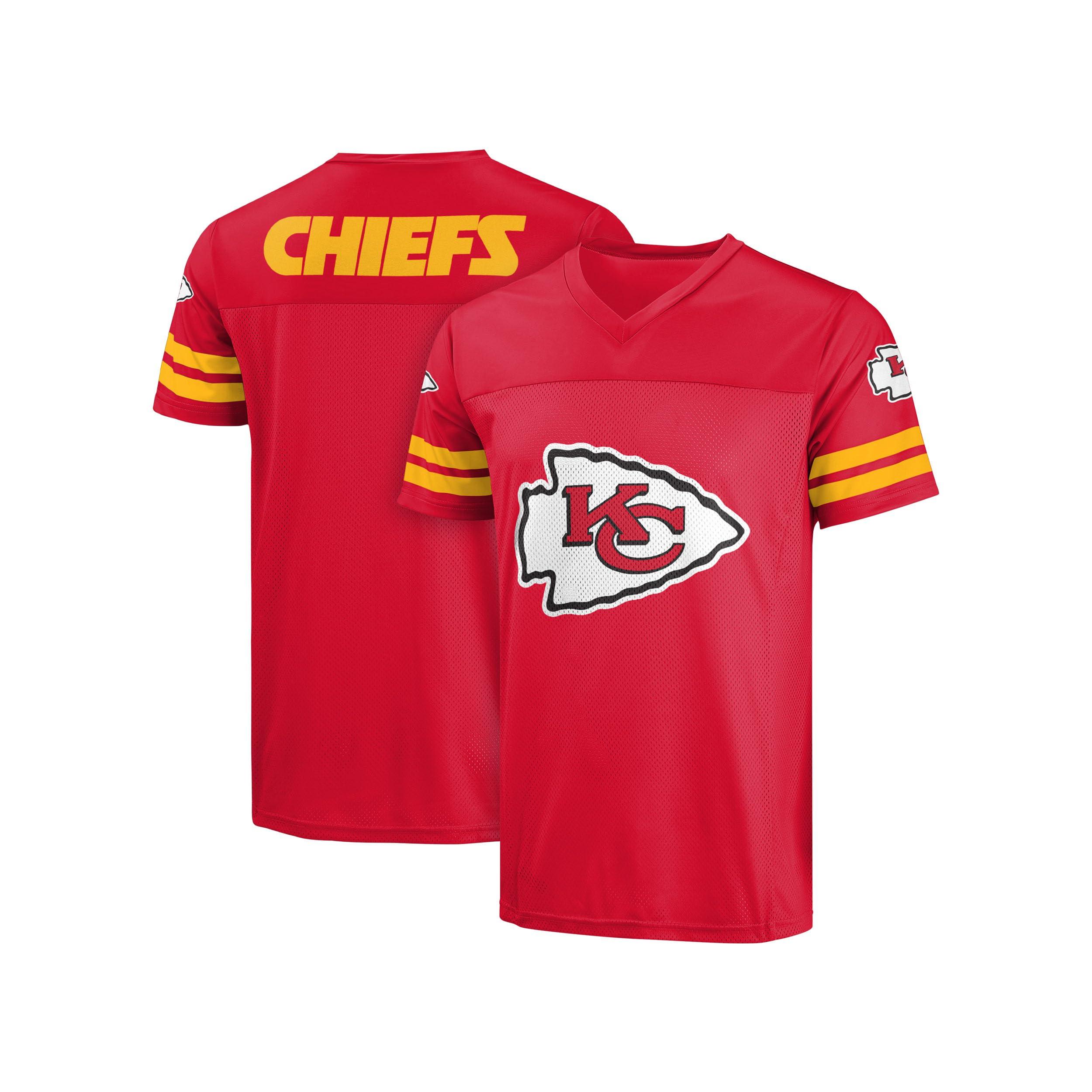 FOCO FOCO NFL Women's Officially Licensed Primary Logo Game Day Team Jersey (Large, Kansas City Chiefs - Red)