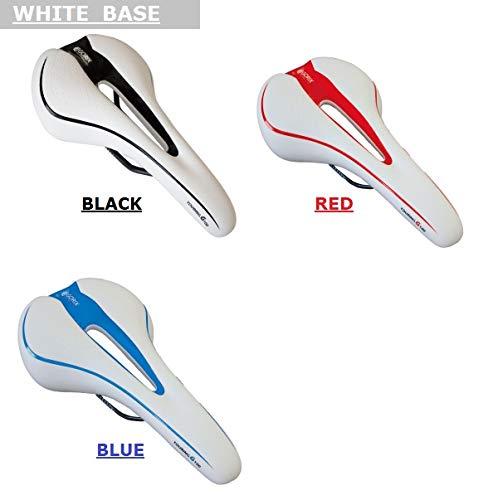 GORIX GORIX Bike Saddle Seat Comfortable Cushion with Rail Mountain Road Bicycle for Men and Women (GX-C19) (Black×Red)