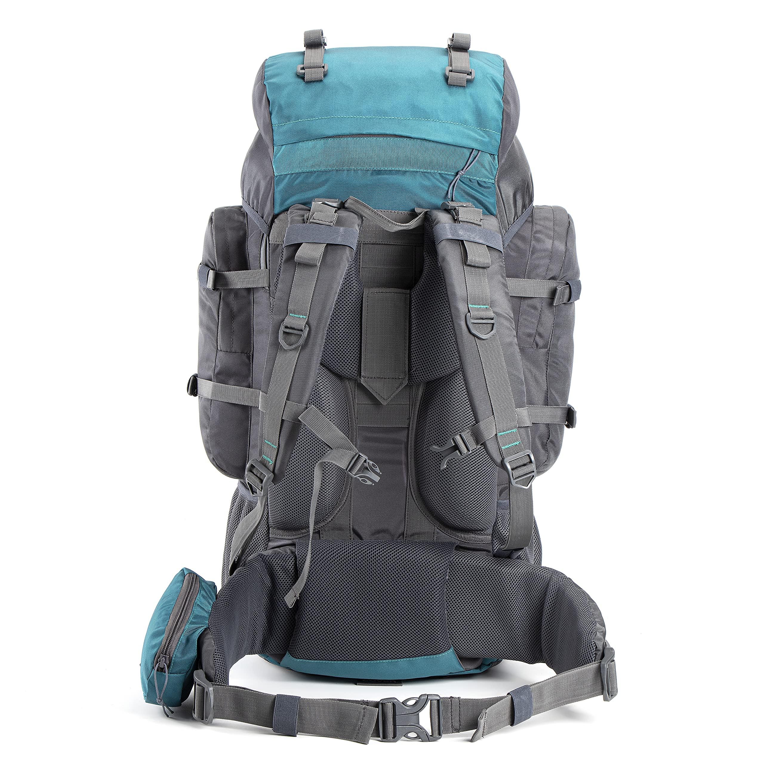 Tripole Tripole Walker 65 Litres Rucksack | Internal Frame With Metal Rod | Rain Cover | Bottom Opening | Laptop Section (Sea Green)