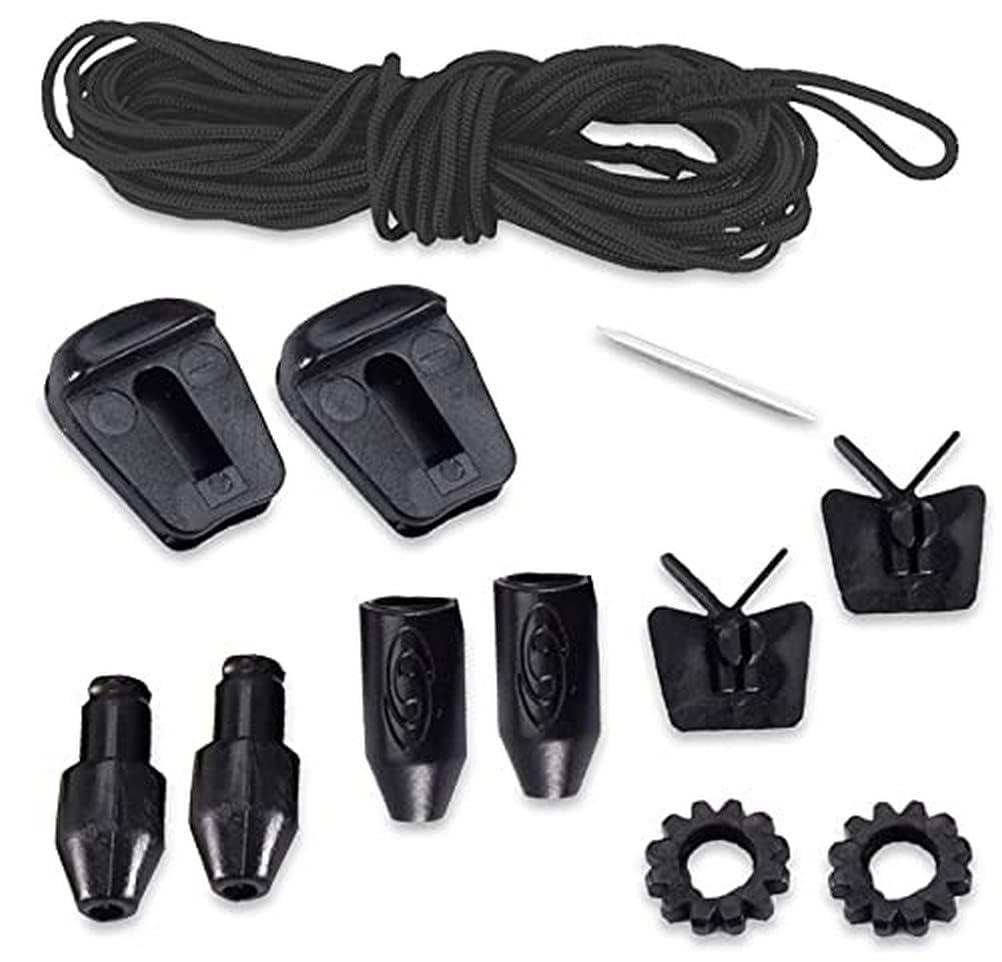Salomon Salomon Unisex-Adult Replacement Laces Quicklace Kit Black, Multi, 9 Men's
