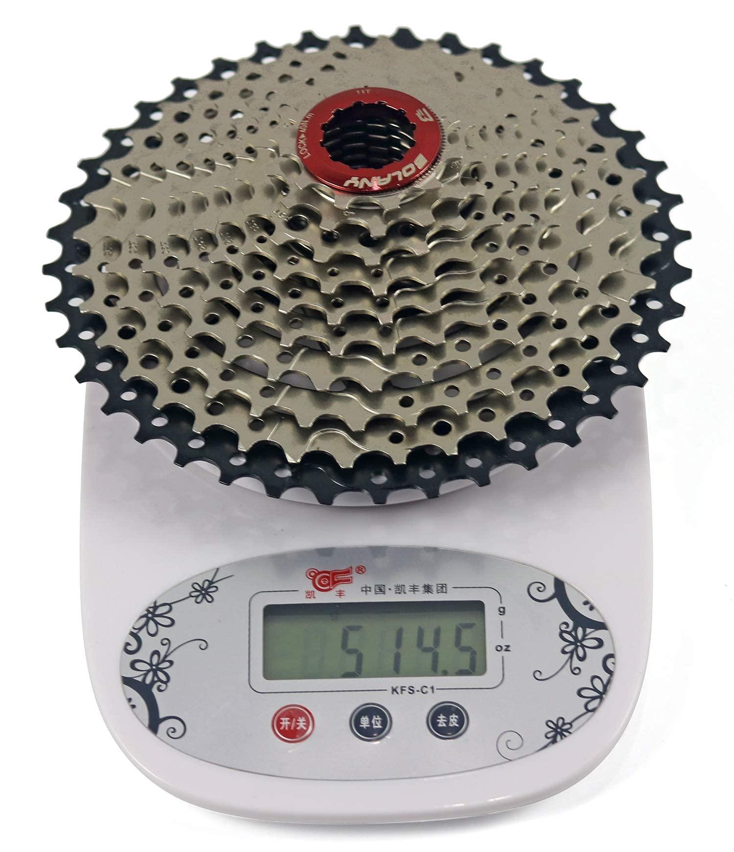 BOLANY BOLANY Bike 8/9/10 Speed Cassette 11-25T/32T/36T/40T/42T/46T/50T Fit for MTB Bike, Road Bicycle, Lightweight Freewheel, Compatible with Shimano SRAM Sunrace