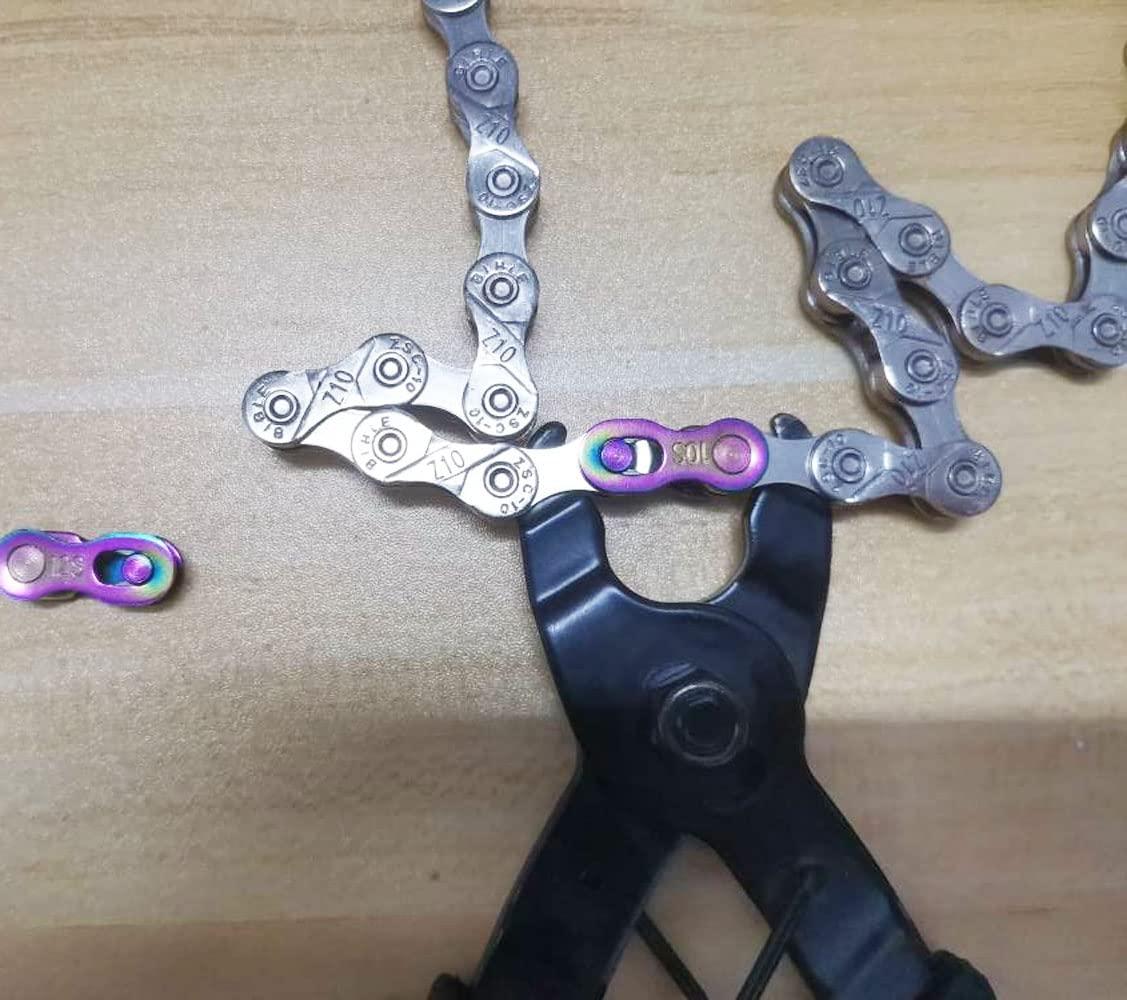 Hyamass Hyamass 4 Pairs Bicycle Missing Link 6/7/8/ Speed Chain Reusable Steel Bike Chain Link(Rainbow)