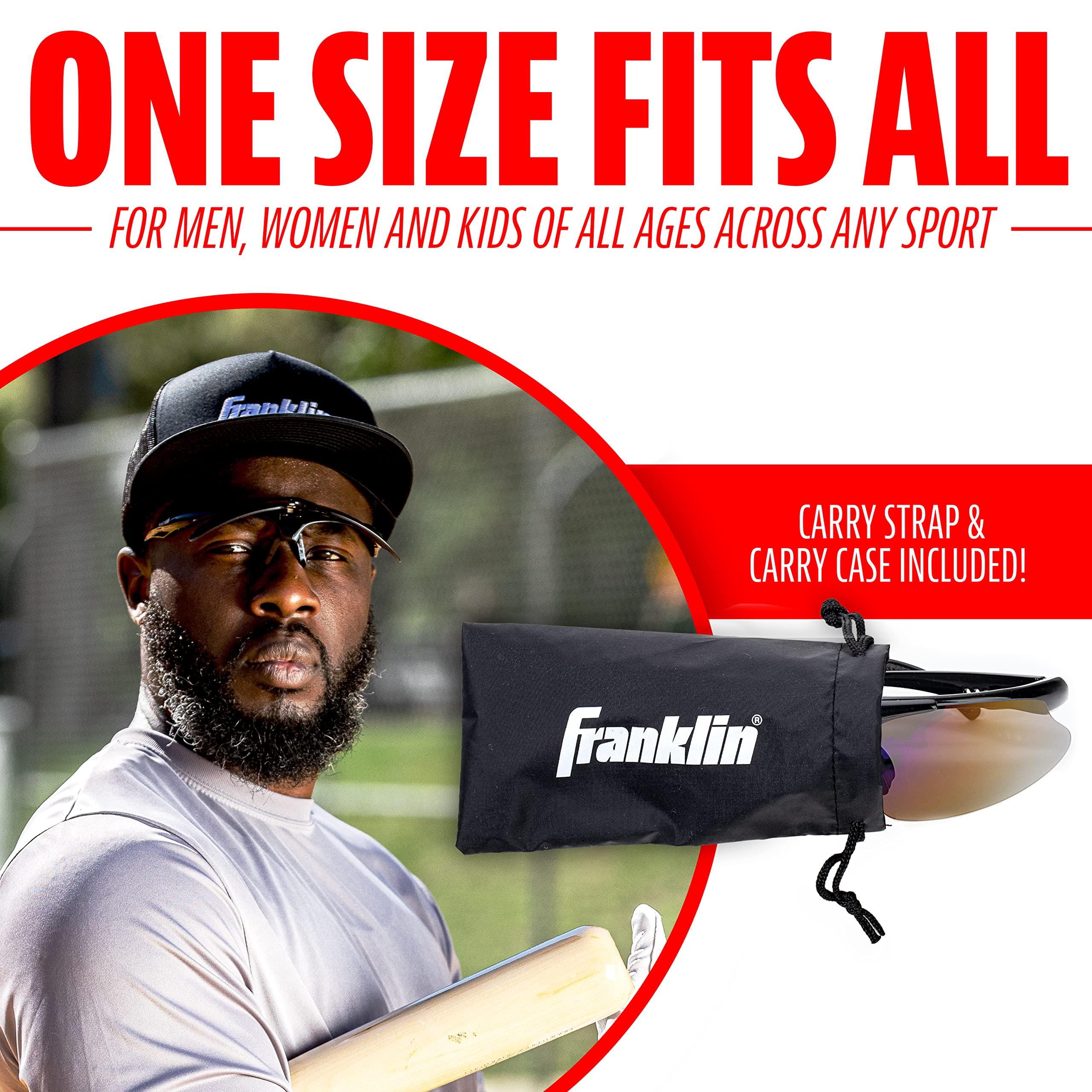 Franklin Sports Franklin Sports MLB - Flip Up Baseball + Softball Sunglasses for Kids + Adults - Lightweight Sport Sunglasses for UV Protection, Black
