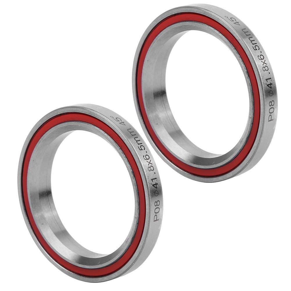 Pilipane Pilipane Heavy Duty Steel Mountain Bikes Bike Double Sealed Bearing Headset Bushings Repair Parts Accessory, 2PCS 41 8MM Bikes Bearing, 2PCS 41 8MM Bikes Bearing, Heavy Duty Steel MounBicycle Bearin