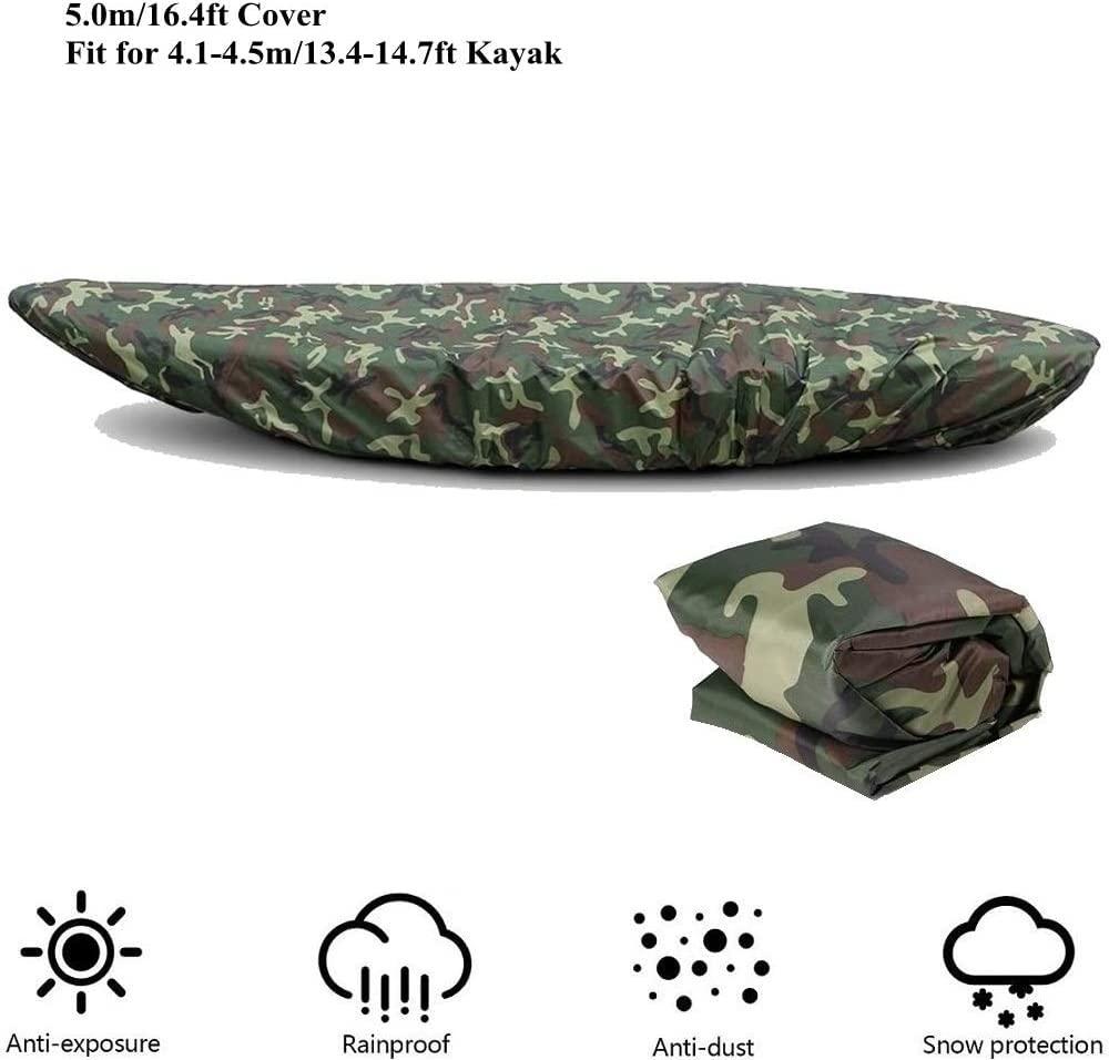 CFDZCP Boat Covers Kayak Cover Best Sea Kayak Cover Accessory for Indoor/Outdoor Storage Waterproof Cover Protects The Kayak and Cockpit from Insects, Debris and Light Rain (Size : 4.1/4.5)