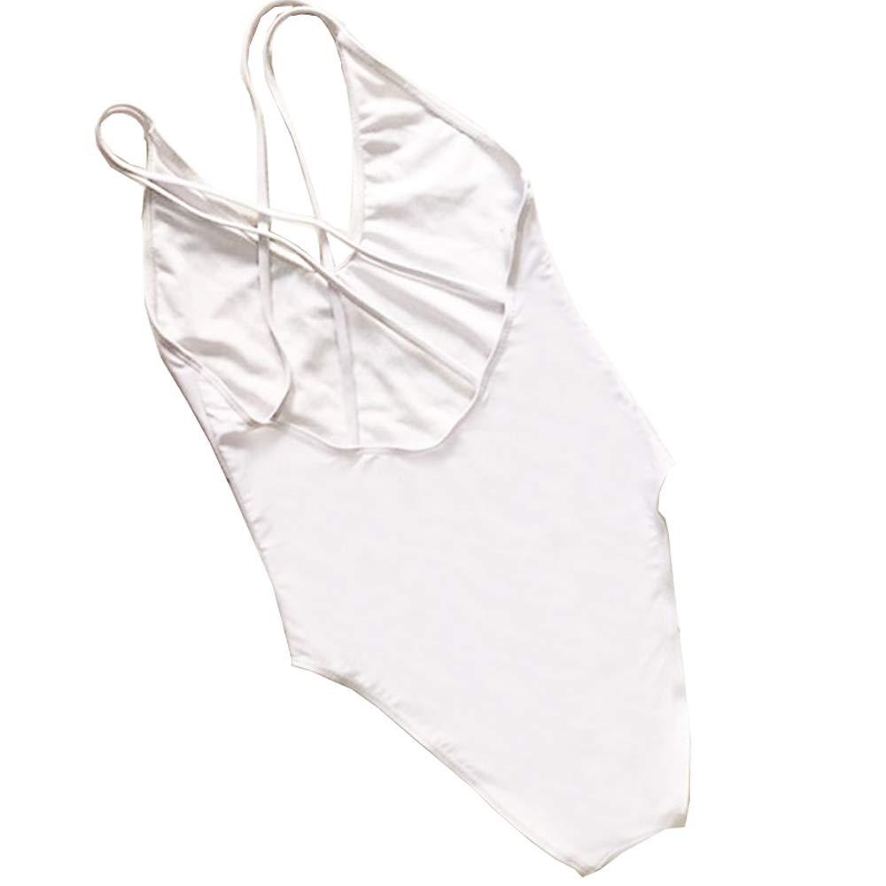 shifeier Bride swimsuit white and gold for Women Cross Back Swimwear One Piece Bathing Suit