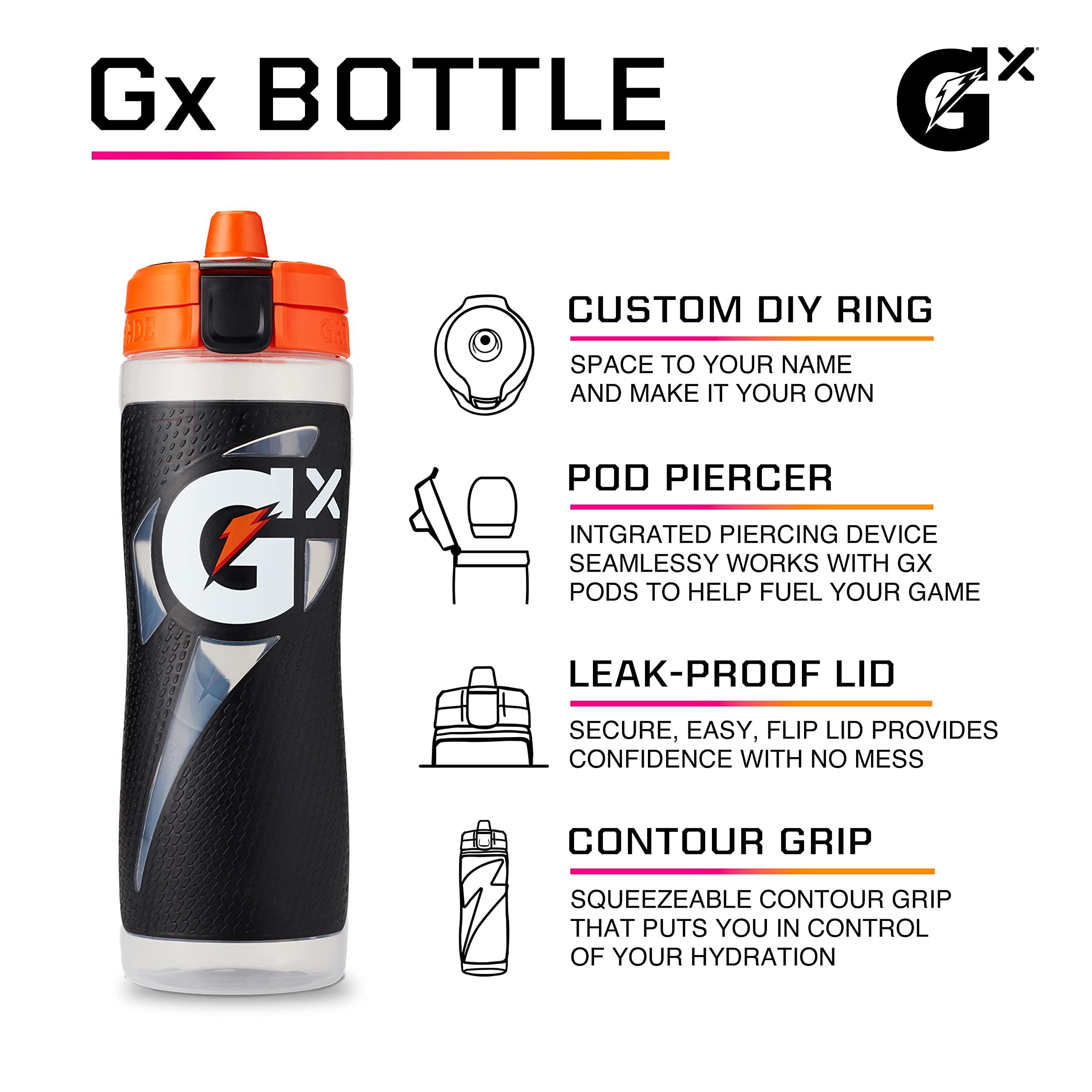 Gatorade Gatorade Gx Plastic Squeeze Bottle, White, 30oz