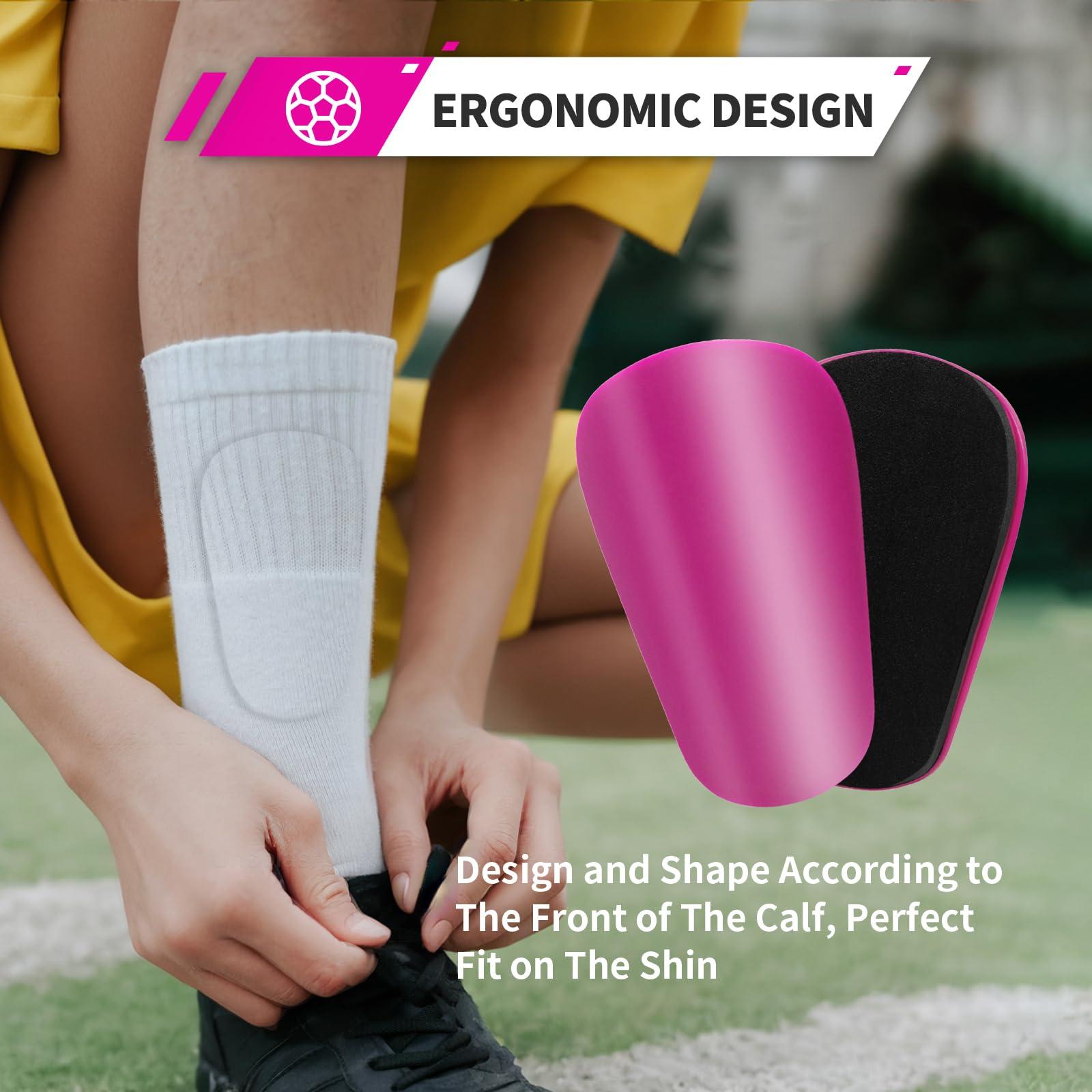 Motspo Motspo Soccer Shin Pads with Adjustable Double Strap (Black, White & Medium) & Motspo Soccer Extra Mini Shin Guards for Toddler Kids Youth and Adults