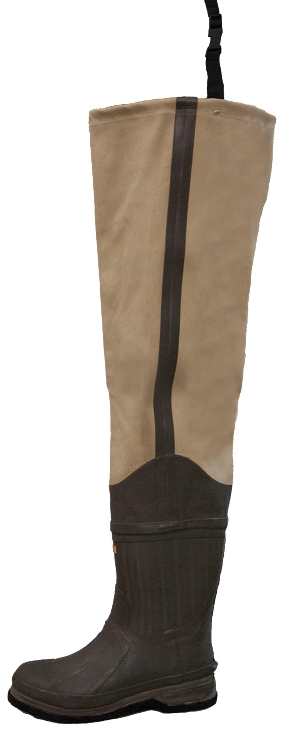 FROGG TOGGS FROGG TOGGS Bull Frogg 3-ply PVC Canvas Bootfoot Hip Wader, Cleated or Felt