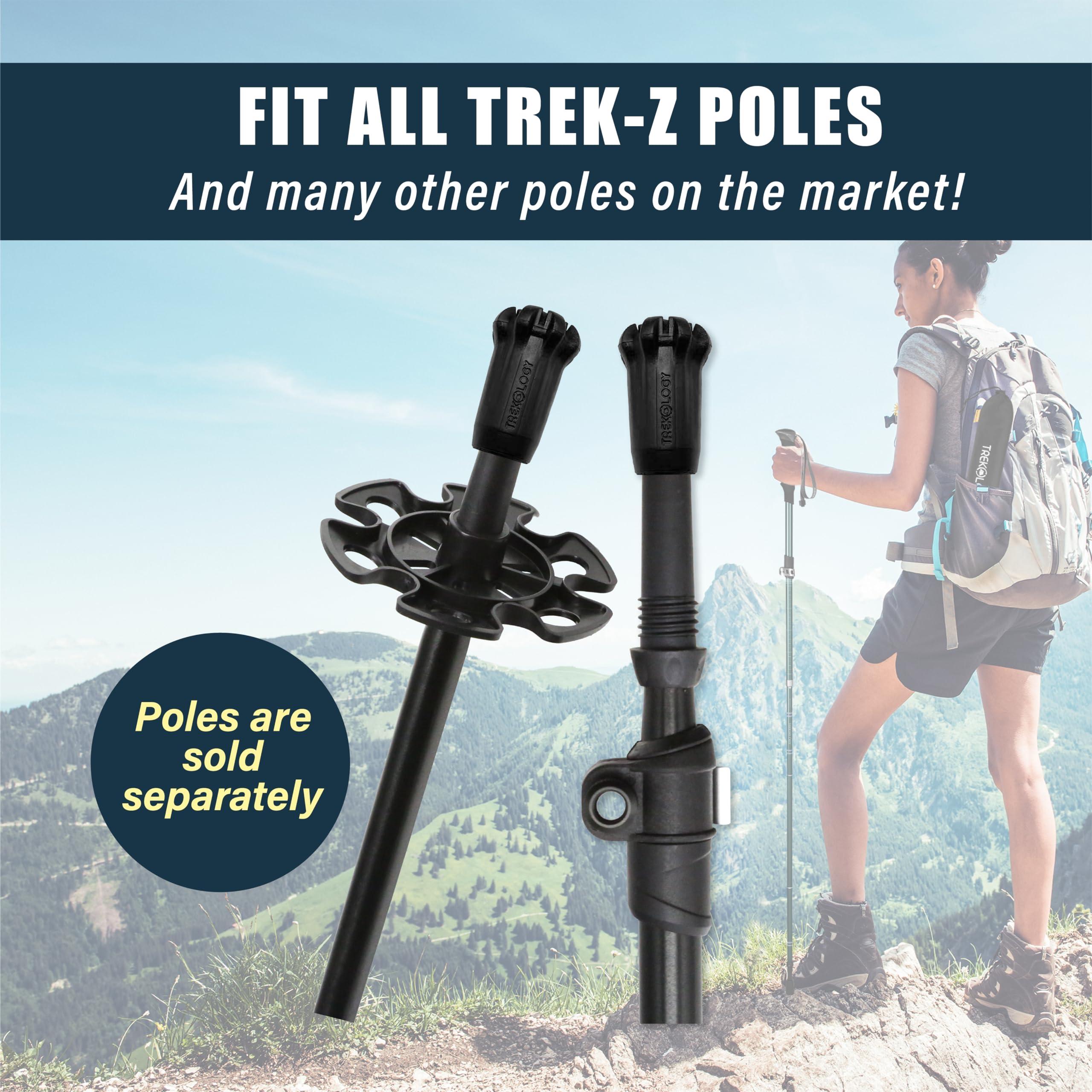 TREKOLOGY TREKOLOGY Black Trekking Pole Tips Replacement (New 6pc Pack)