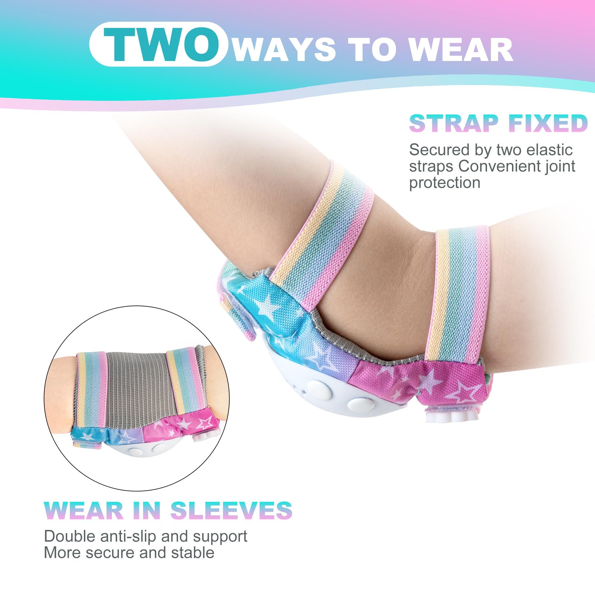 SULIFEEL SULIFEEL Rainbow Unicorn Roller Skates for Kids with Adjustable Protective Gear Set Dazzle Small