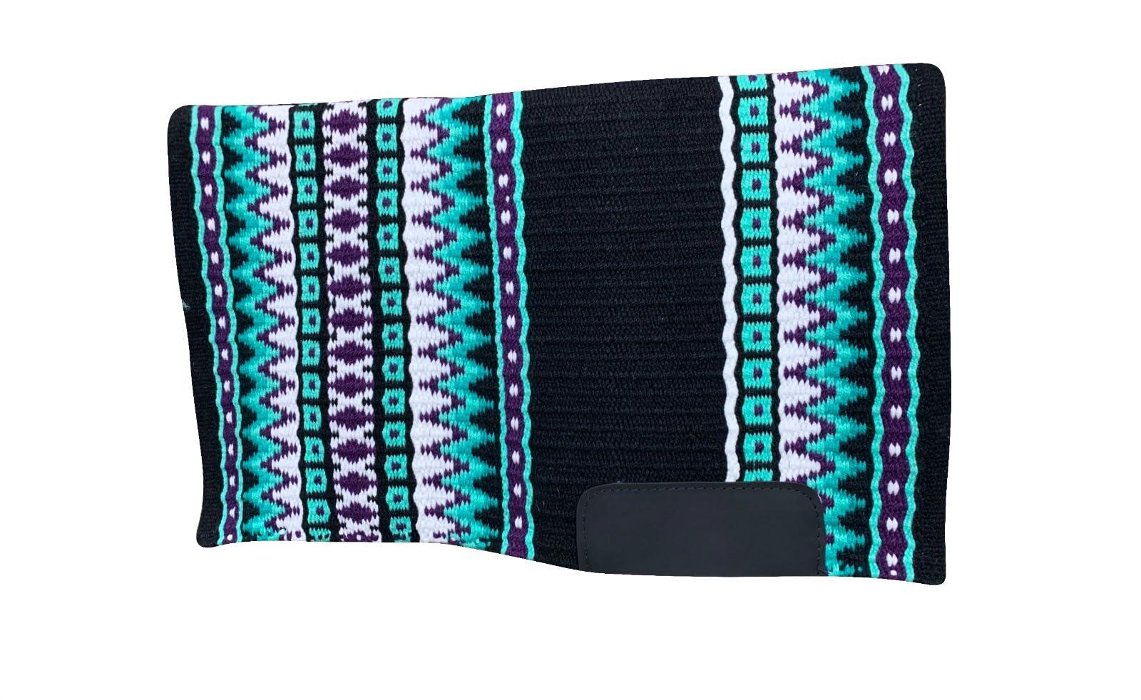 EQUINE OVERSEAS EQUINE OVERSEAS Western Saddle pad Saddle Blanket 100% New-Zealand Wool Show Pad Vivid Colour (34x42), as per picture