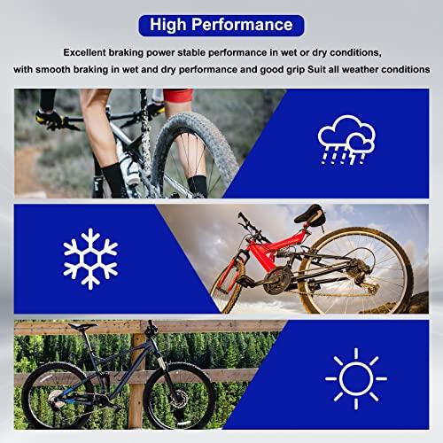 AHL AHL Bicycle Semi-Metallic Disc Brake Pads for Zoom DB280 DB550 DB450 DB350 (4 Pairs)