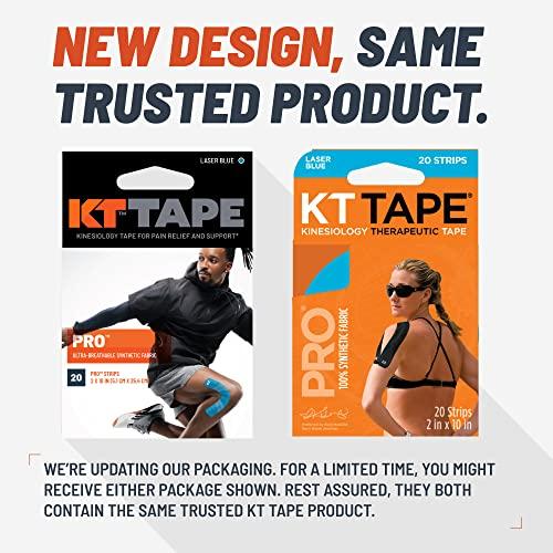 KT Tape KT Tape, Pro Synthetic Kinesiology Athletic Tape, 20 Count, 10 Precut Strips, Stealth Beige